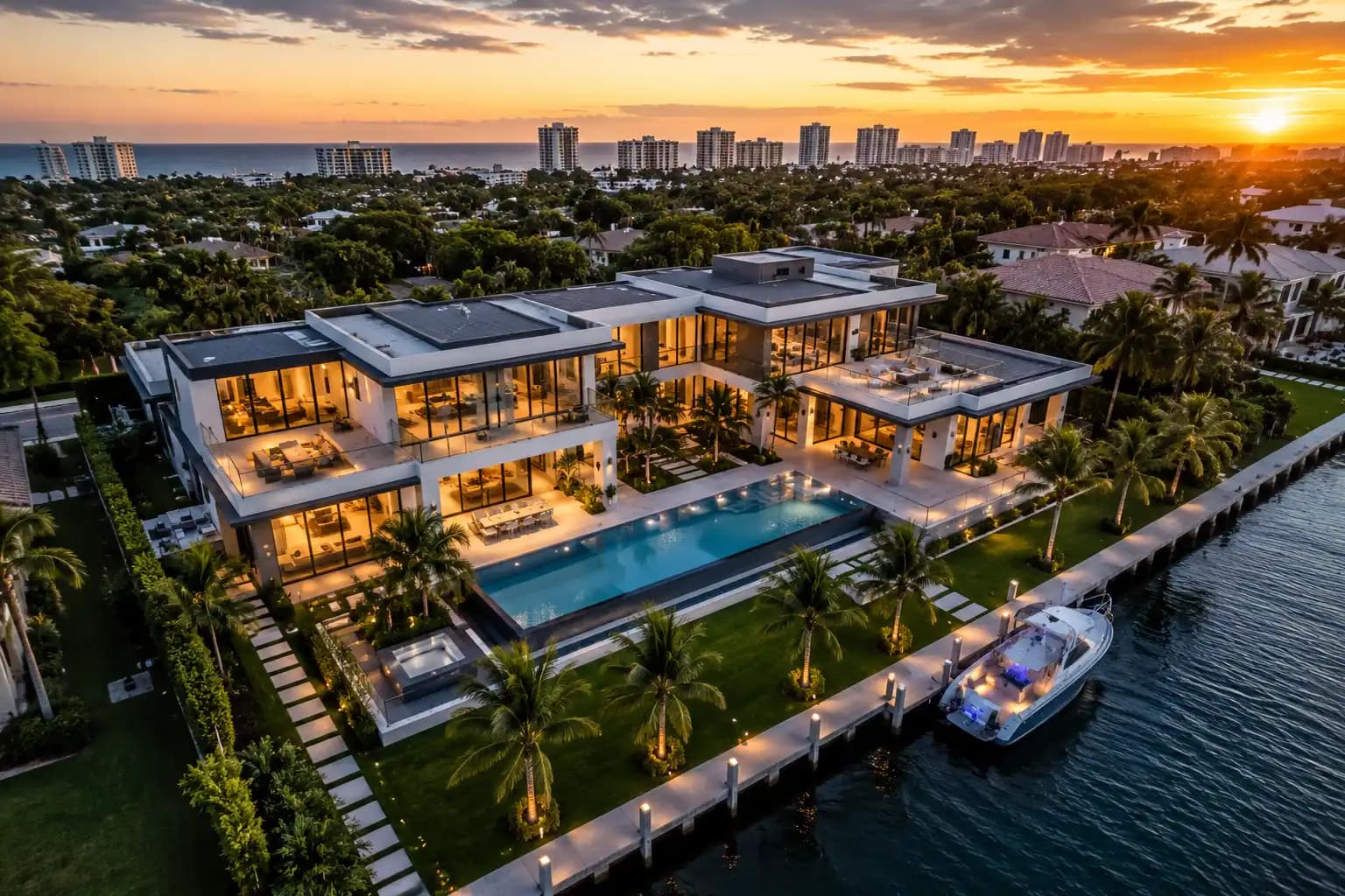 Real estate drone photography — aerial property and development view